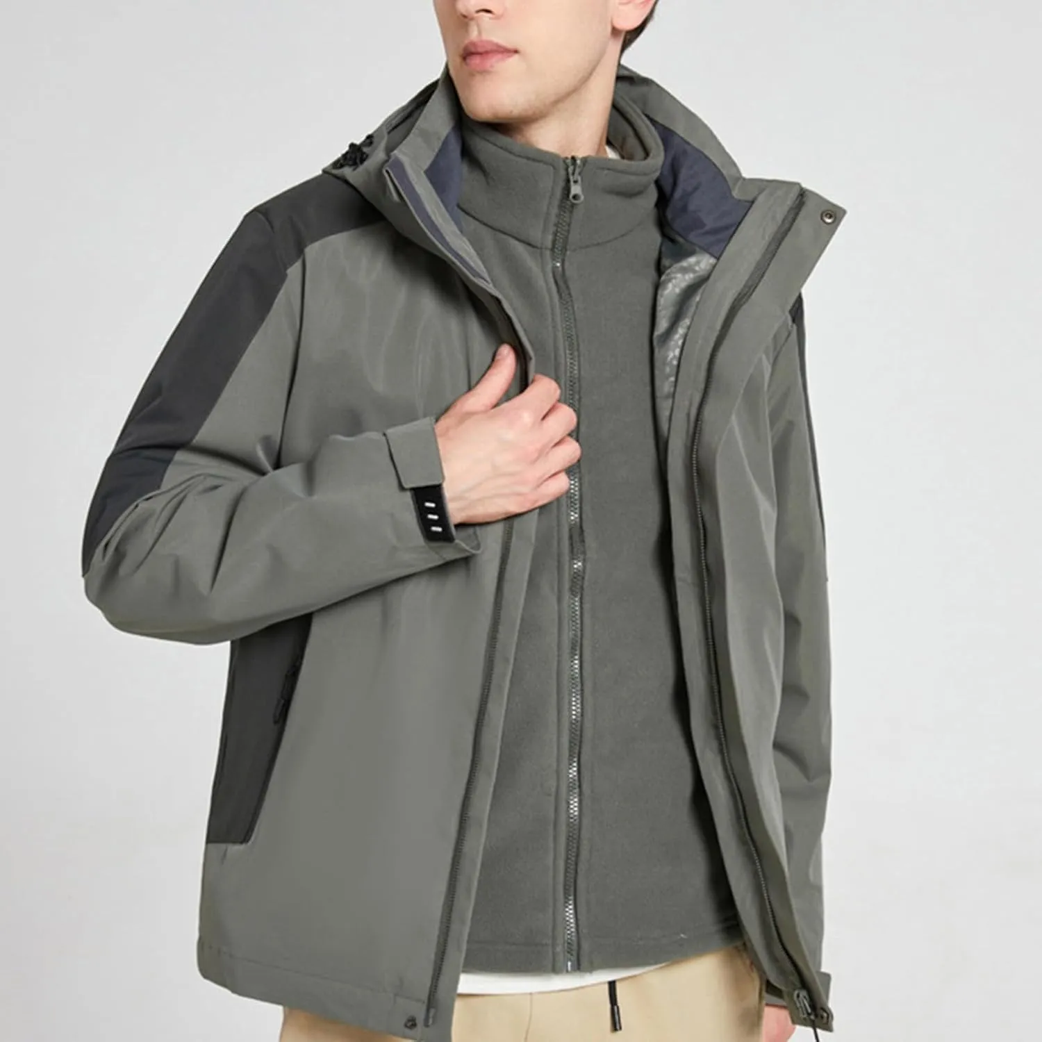 Mens Mountain Waterproof Ski Snow Jacket Winter Windproof Rain Jackets Lightweight Mountain Sport Jackets Outdoor