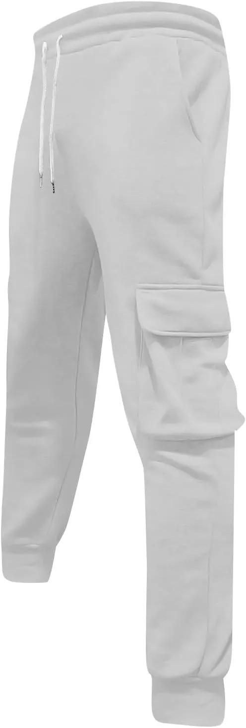 Men's Overalls Elastic Waist Drawstring Multi Pocket Casual Pants Hiking Pants Cotton Twill Sport Pant