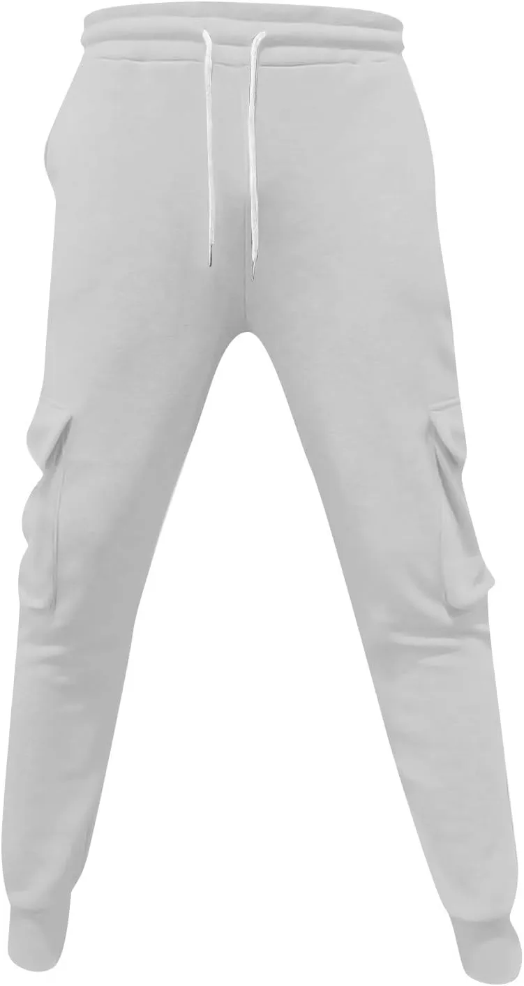 Men's Overalls Elastic Waist Drawstring Multi Pocket Casual Pants Hiking Pants Cotton Twill Sport Pant