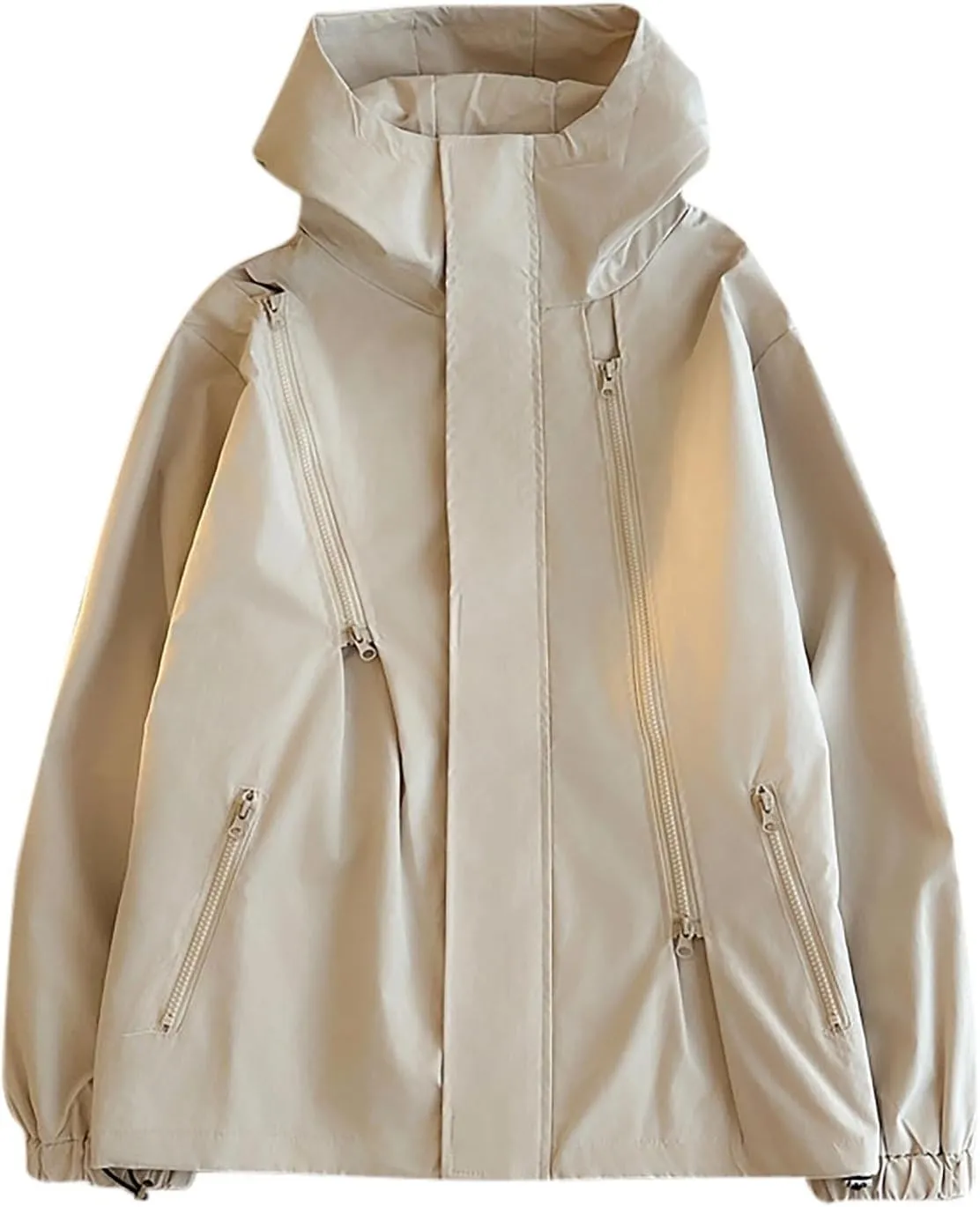 Mens Oversized Rain Jacket Lightweight Waterproof Hooded Windbreaker With Pockets Raincoat For Outdoor Hiking Running