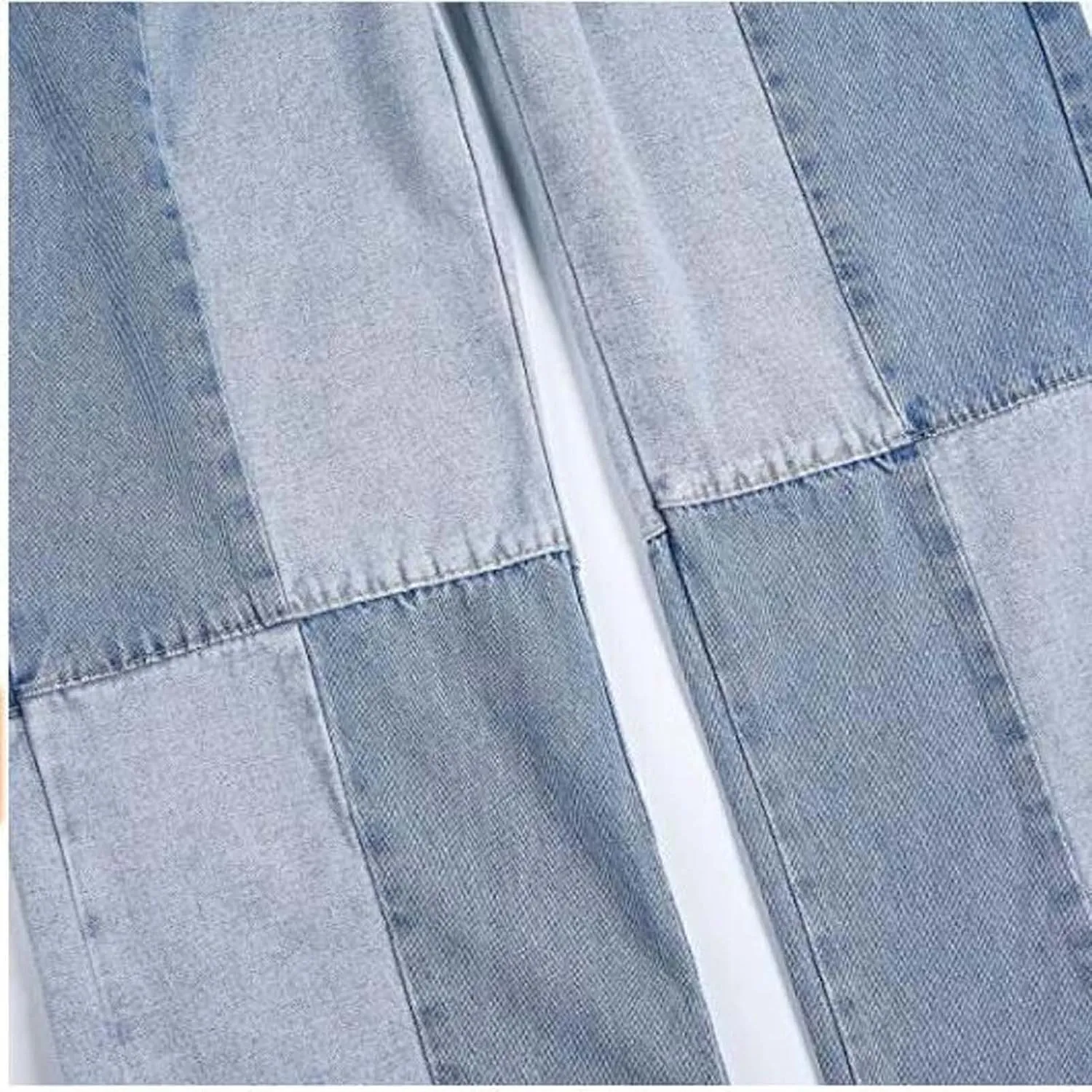 Men's Patchwork Jeans Casual Relaxed Fit Jeans Trousers Denim Pants Y2K High Waisted Baggy Jeans