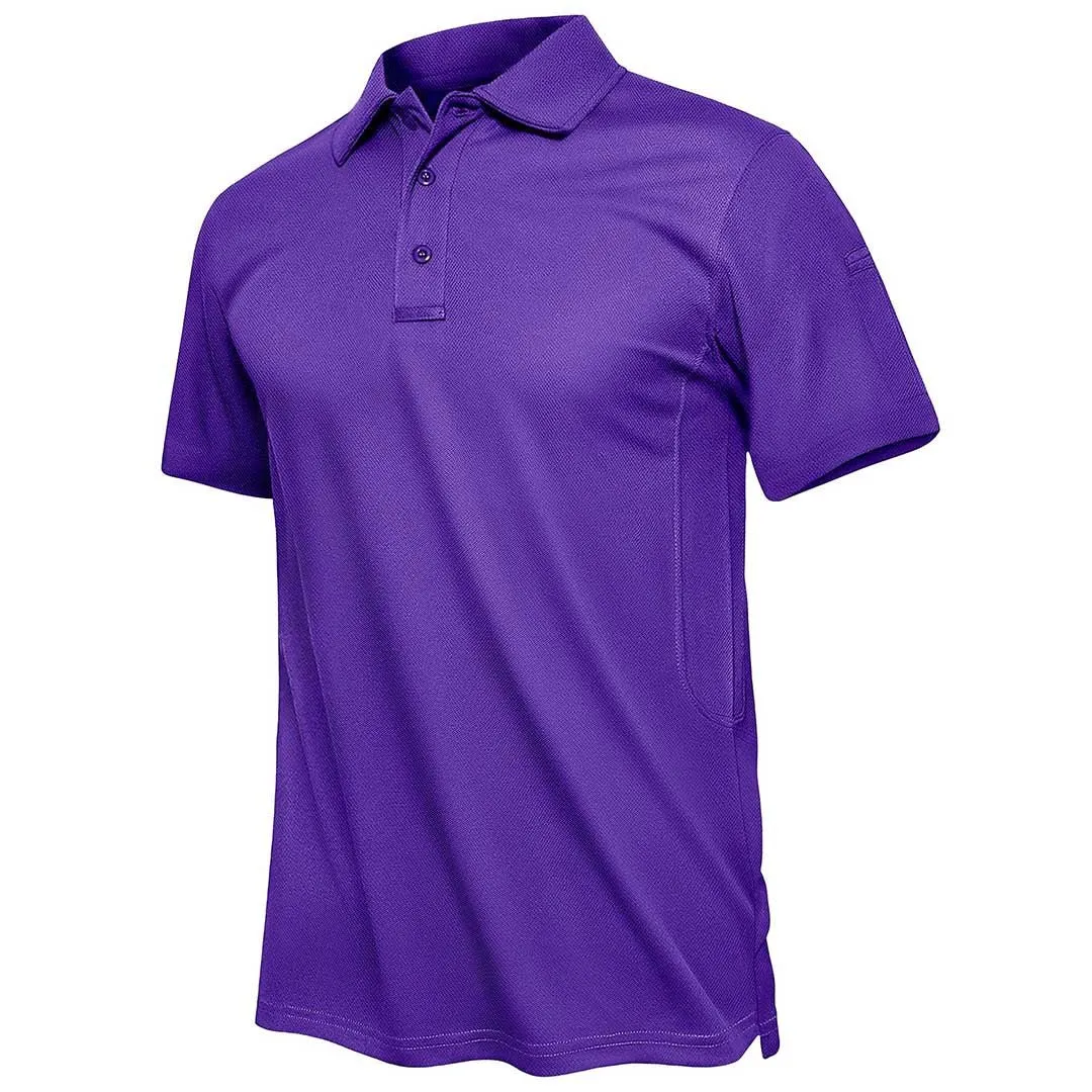 Men's Polo Collared Shirt Quick Dry Performance Short Sleeve Golf Collared Shirt