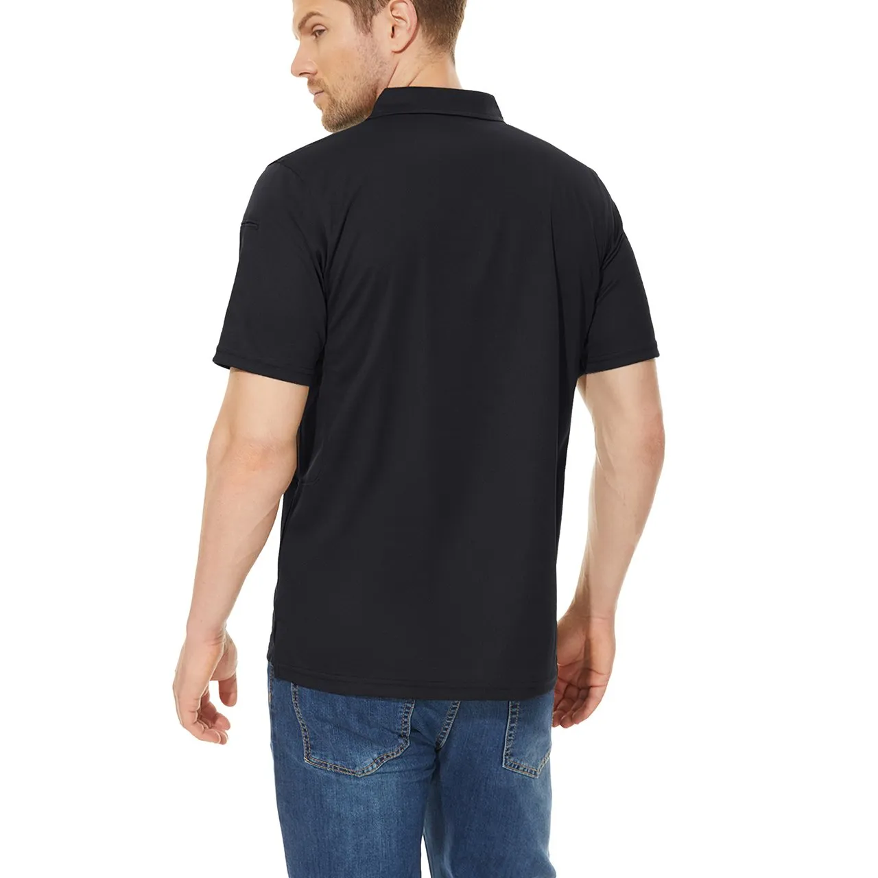 Men's Polo Collared Shirt Quick Dry Performance Short Sleeve Golf Collared Shirt