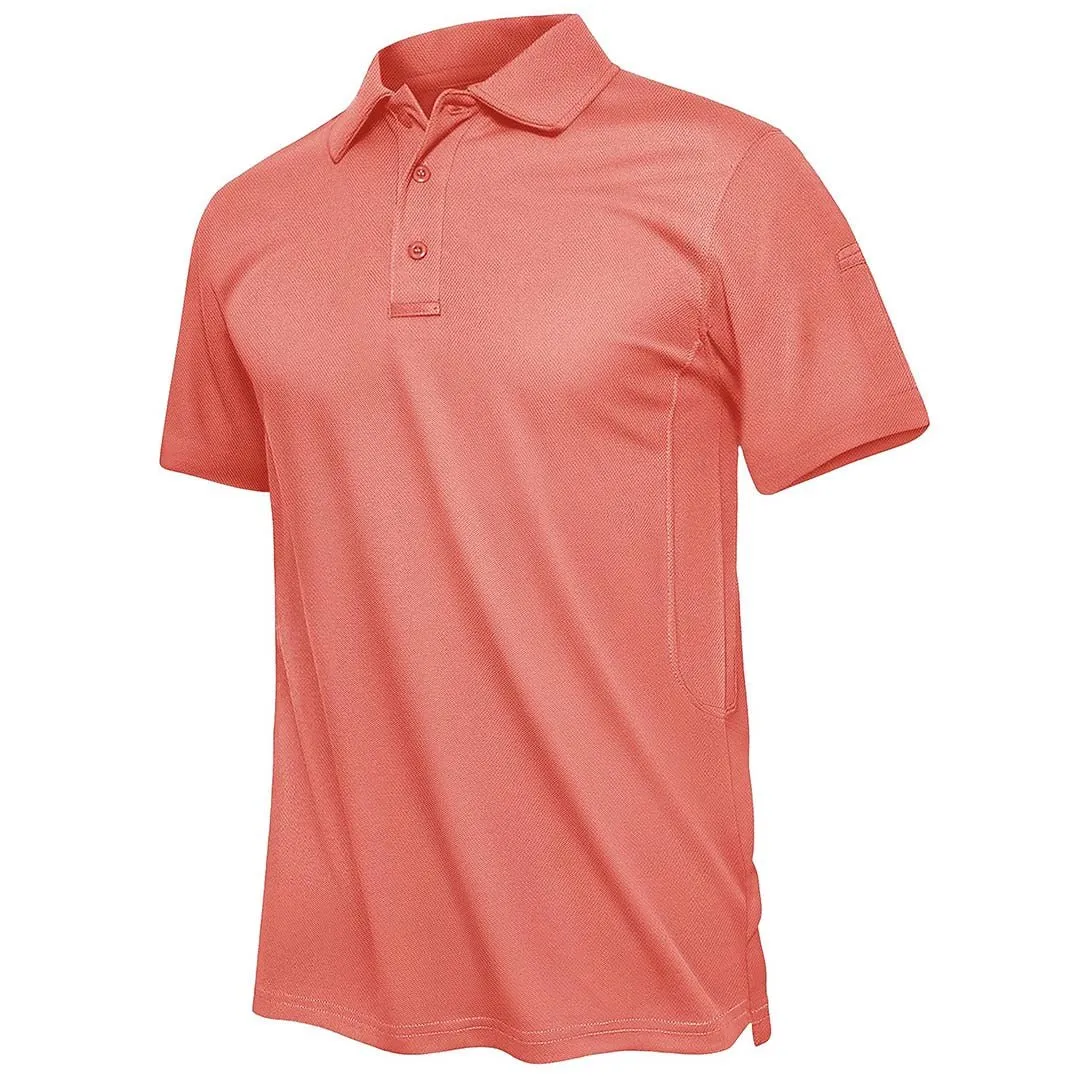 Men's Polo Collared Shirt Quick Dry Performance Short Sleeve Golf Collared Shirt