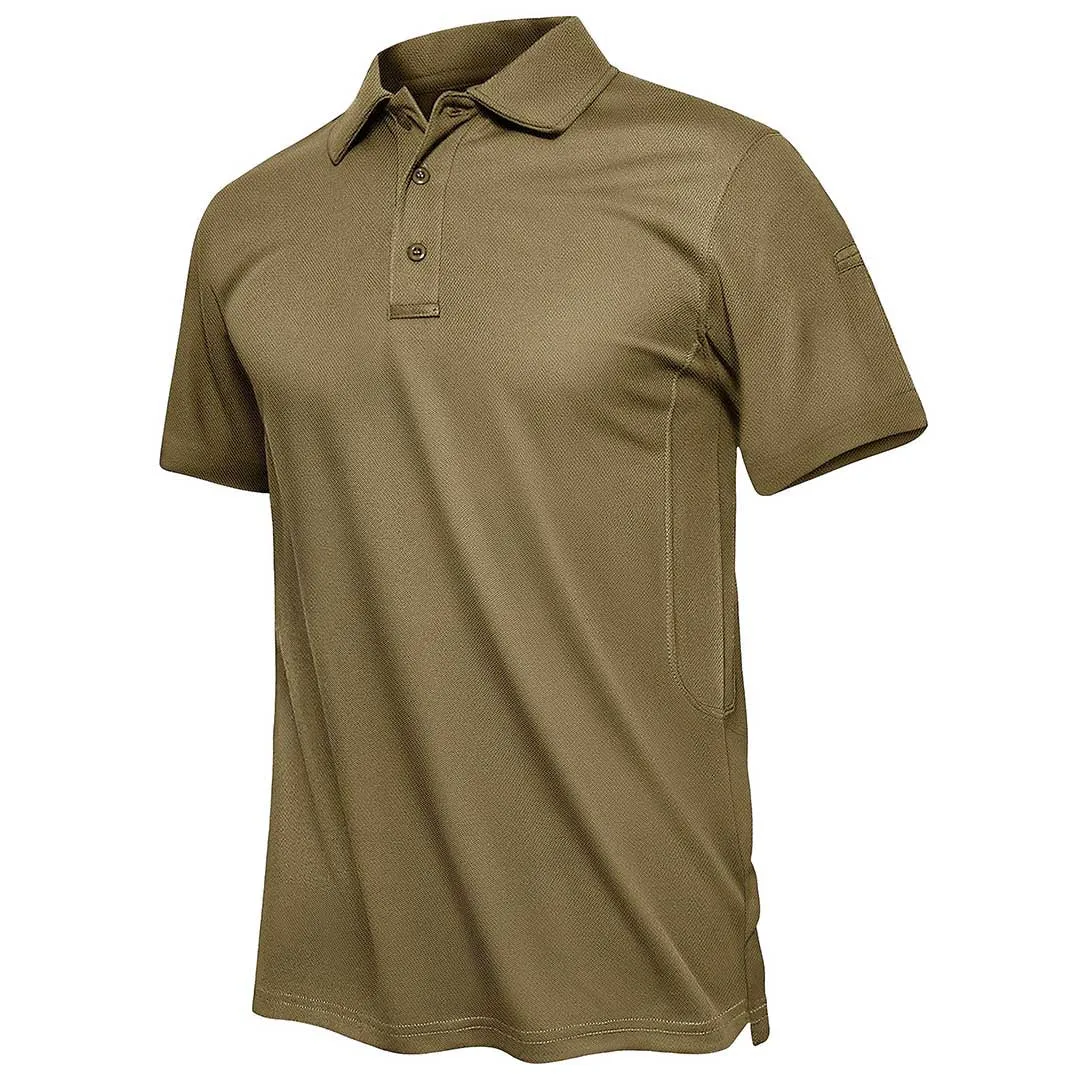 Men's Polo Collared Shirt Quick Dry Performance Short Sleeve Golf Collared Shirt