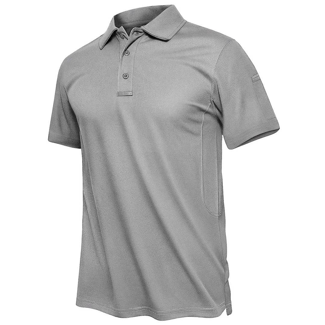 Men's Polo Collared Shirt Quick Dry Performance Short Sleeve Golf Collared Shirt