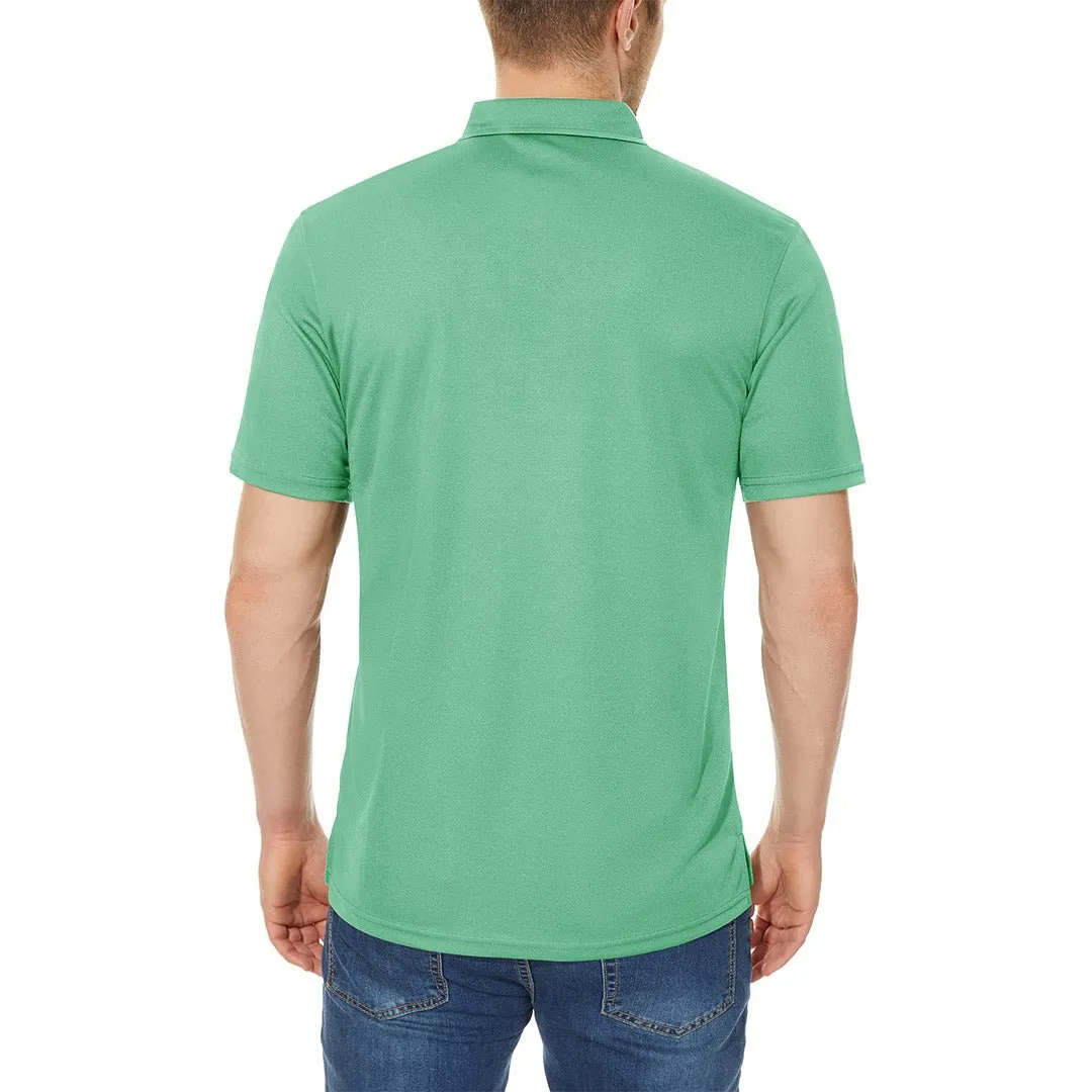 Men's Polo Collared Shirt Quick Dry Performance Short Sleeve Golf Collared Shirt