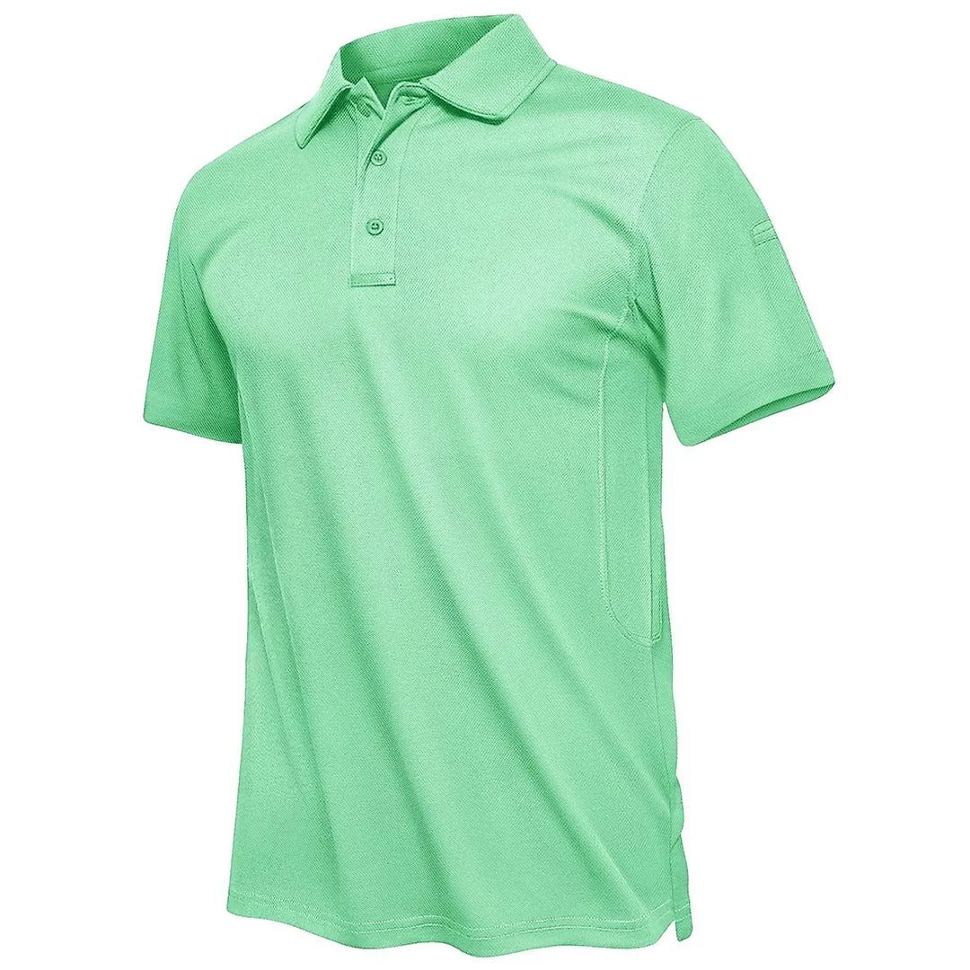 Men's Polo Collared Shirt Quick Dry Performance Short Sleeve Golf Collared Shirt