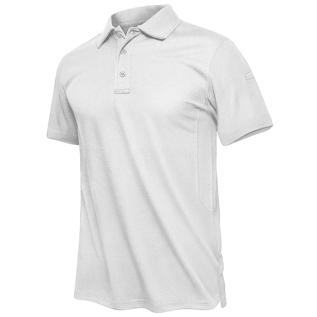 Men's Polo Collared Shirt Quick Dry Performance Short Sleeve Golf Collared Shirt