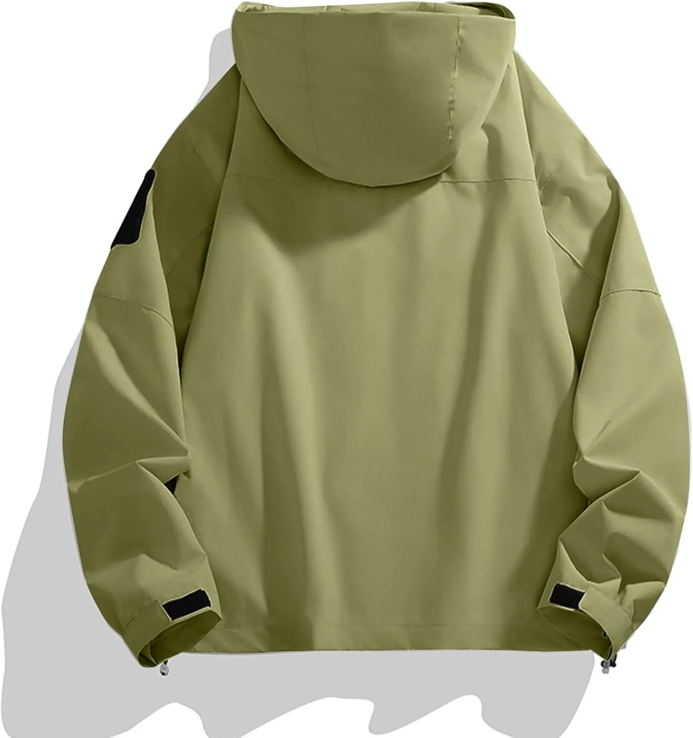 Men's Rain Jacket Waterproof Lightweight Packable Softshell Windbreaker with Hood Raincoat for Hiking Fishing Travel
