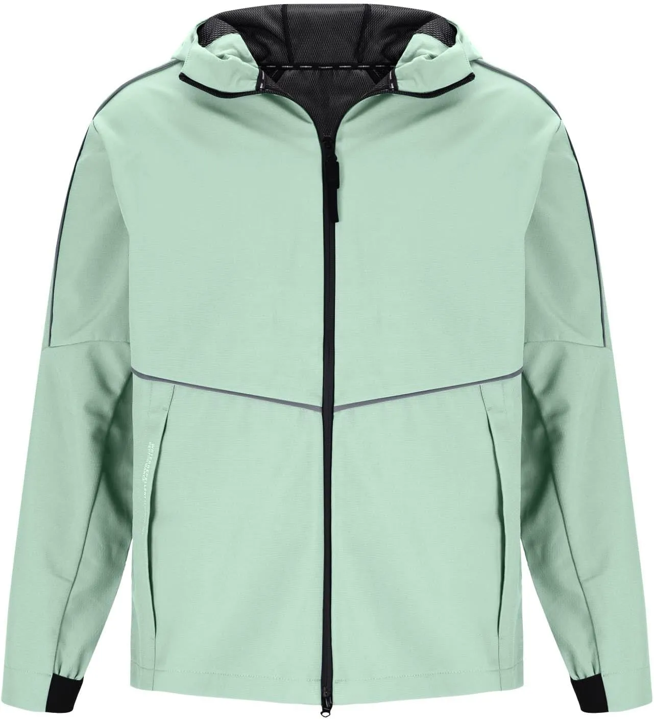 Mens Rain Jacket Waterproof Raincoat with Hooded Lightweight Windbreaker Soft Shell Hiking Coat for Travel