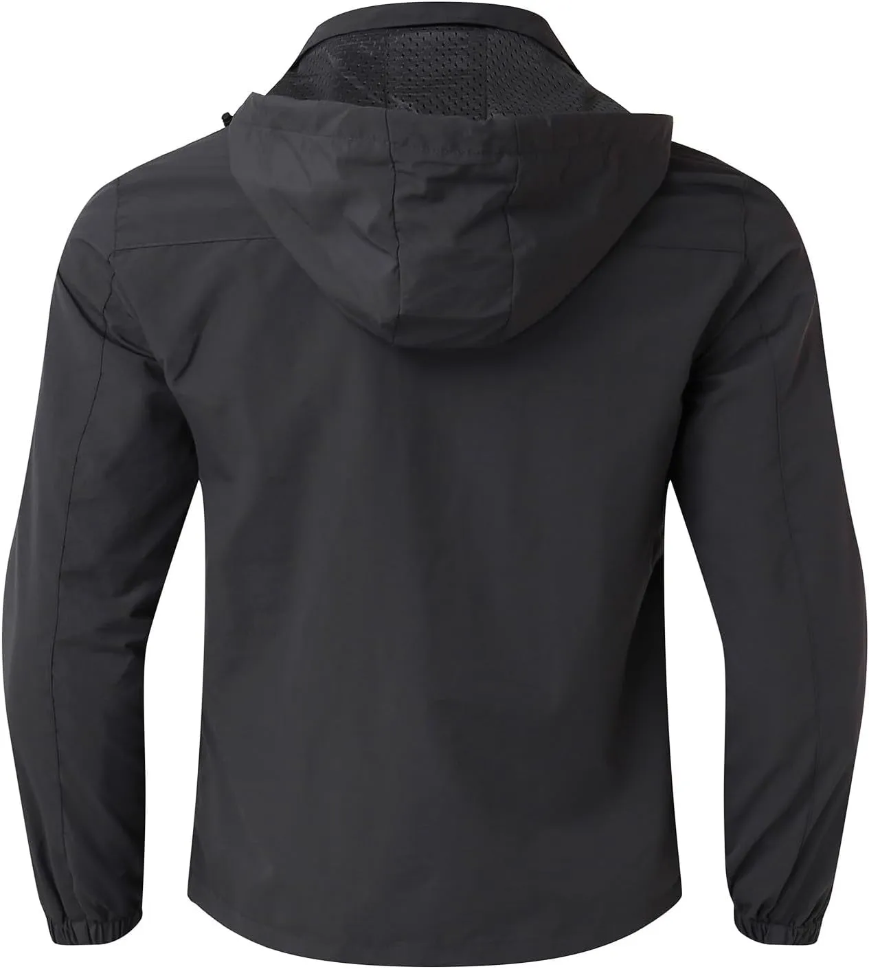 Mens Rain Jacket Waterproof with Hooded Hiking Coat Lightweight Windbreaker Travel Hiking