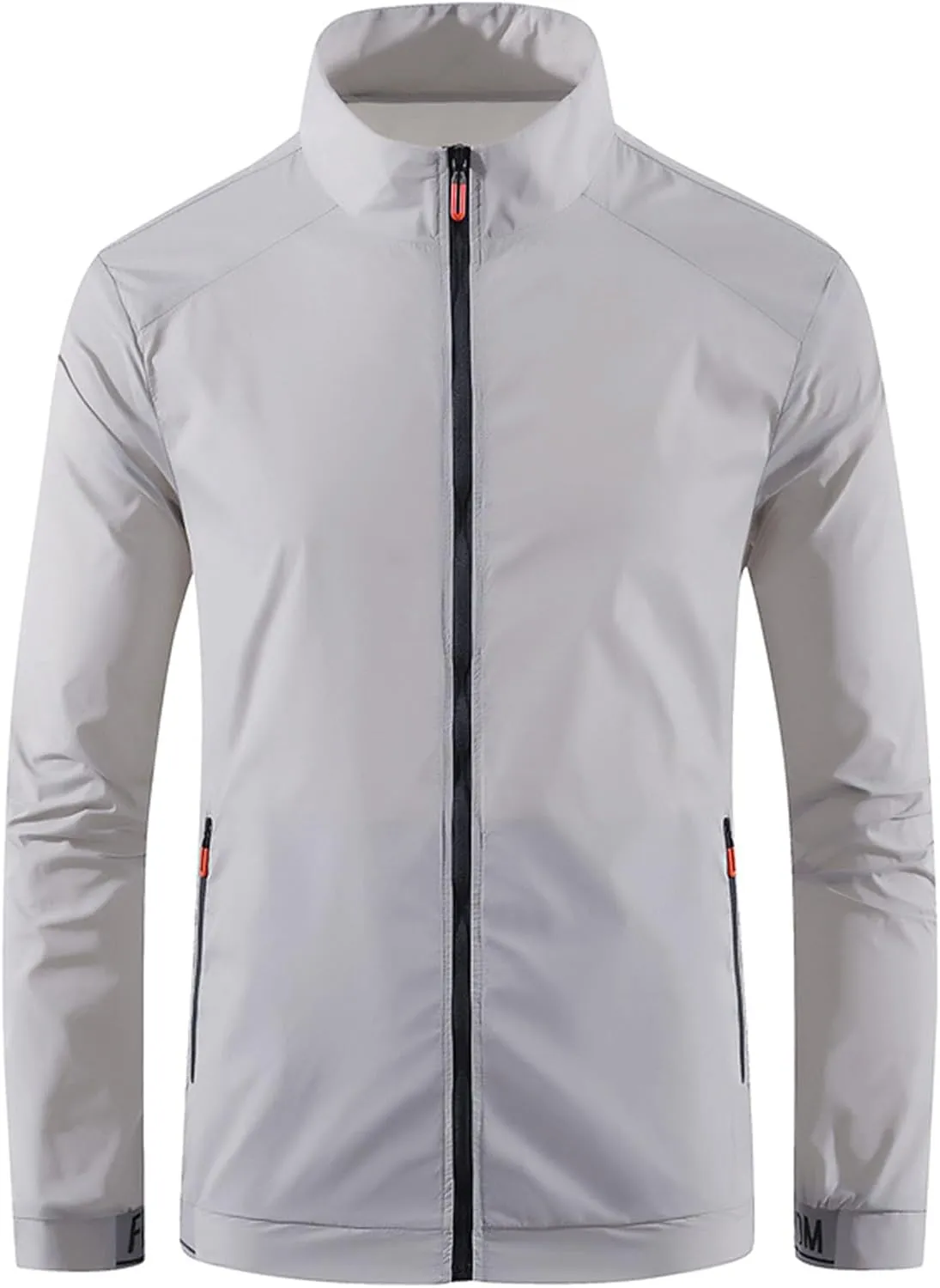 Mens Rain Jacket with Hood Lightweight Sports Shell Jacket Waterproof Casual Windbreaker Hiking Outdoor Golf Raincoat