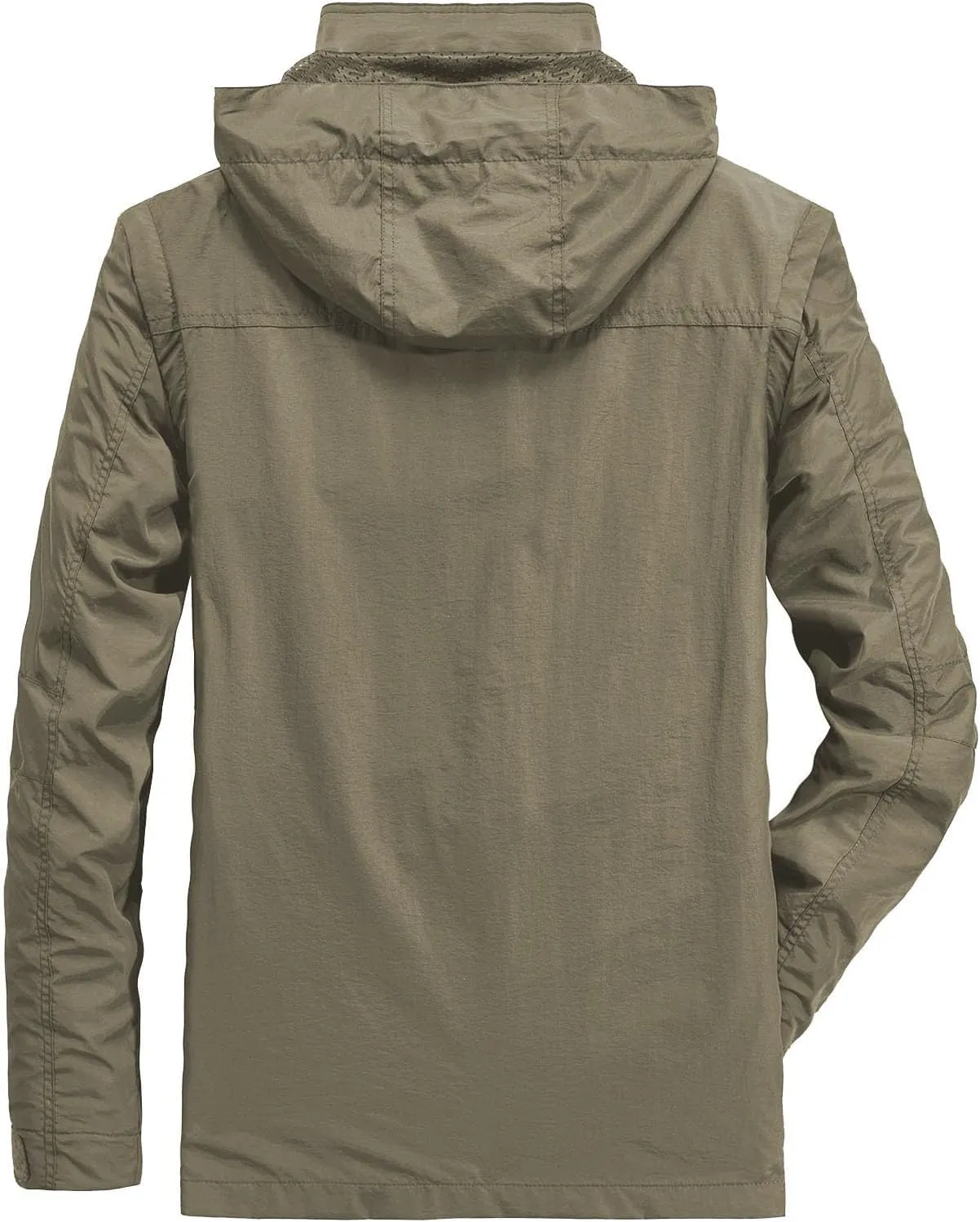 Mens Rain Jackets Hooded Zip Up Mountain Windbreaker with Multi Pockets 2024 Fall Waterproof Lightweight Raincoats