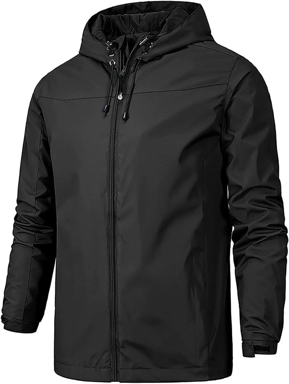 Men's Rain Jackets Waterproof Warm Puffer Jacket Hooded Windproof Winter Coat Bomber Jacket, XL-5XL