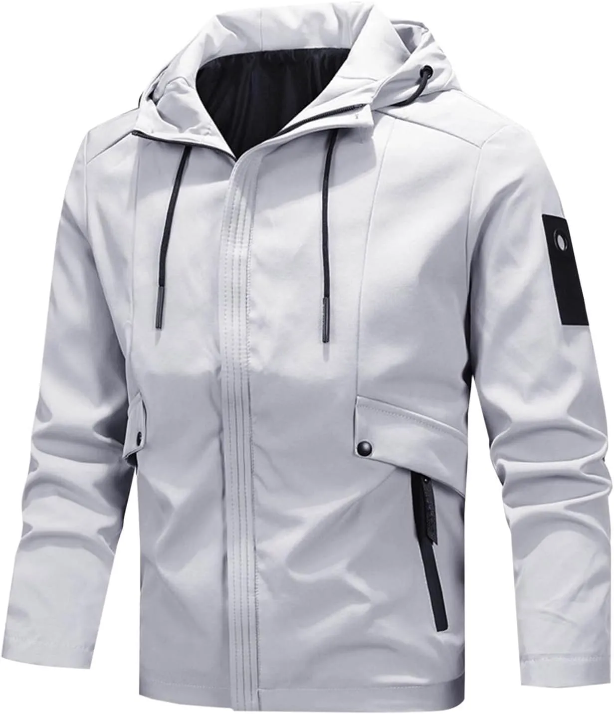Mens Rain Jackets Waterproof with Hood Performance Mens Windbreaker Jackets Lightweight Winter Coats Hiking Hoodie