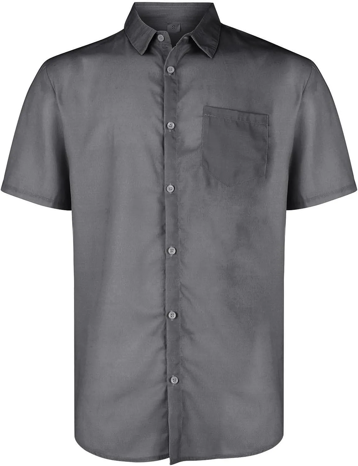 Mens Resort Wear 2025 Breathable Button Down Short Sleeve Shirt Regular Fit Formal with Pocket Summer Casual