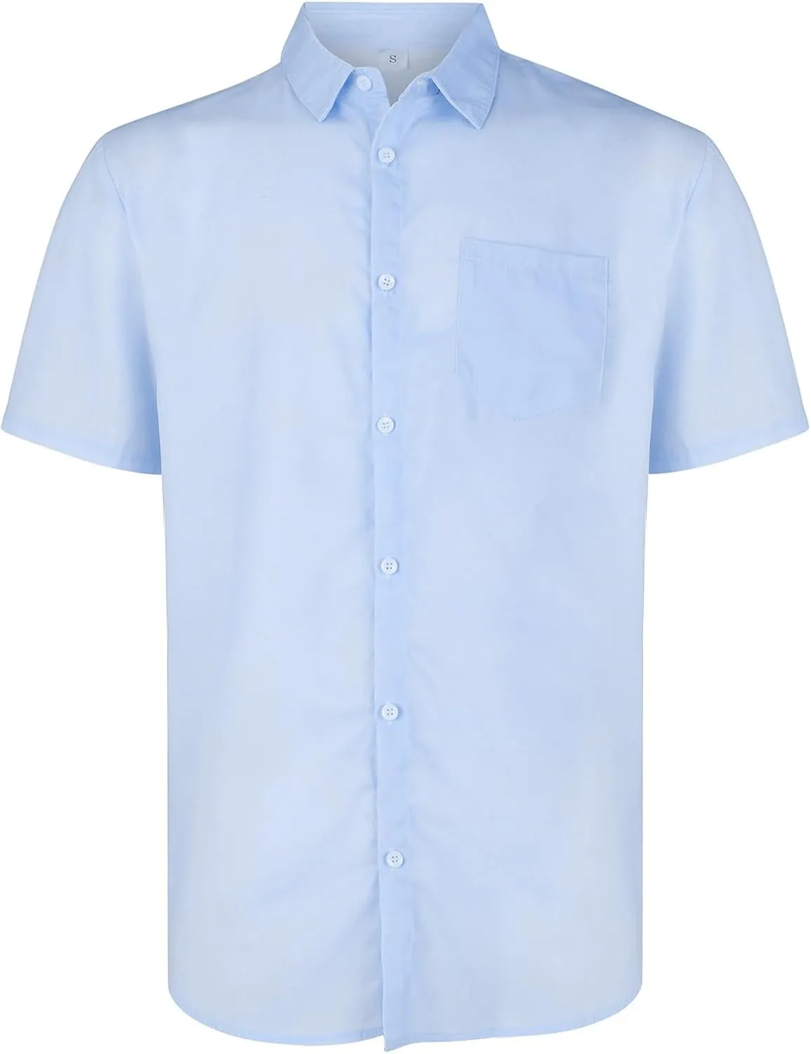 Mens Resort Wear 2025 Breathable Button Down Short Sleeve Shirt Regular Fit Formal with Pocket Summer Casual