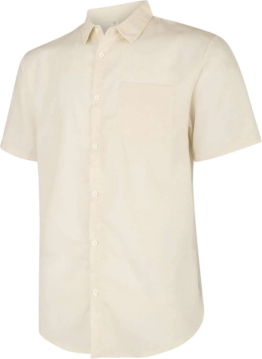 Mens Resort Wear 2025 Breathable Button Down Short Sleeve Shirt Regular Fit Formal with Pocket Summer Casual