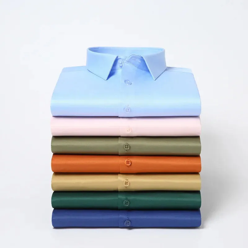 Men's Satin Lycra formal  Full Sleeve shirt Sky Blue