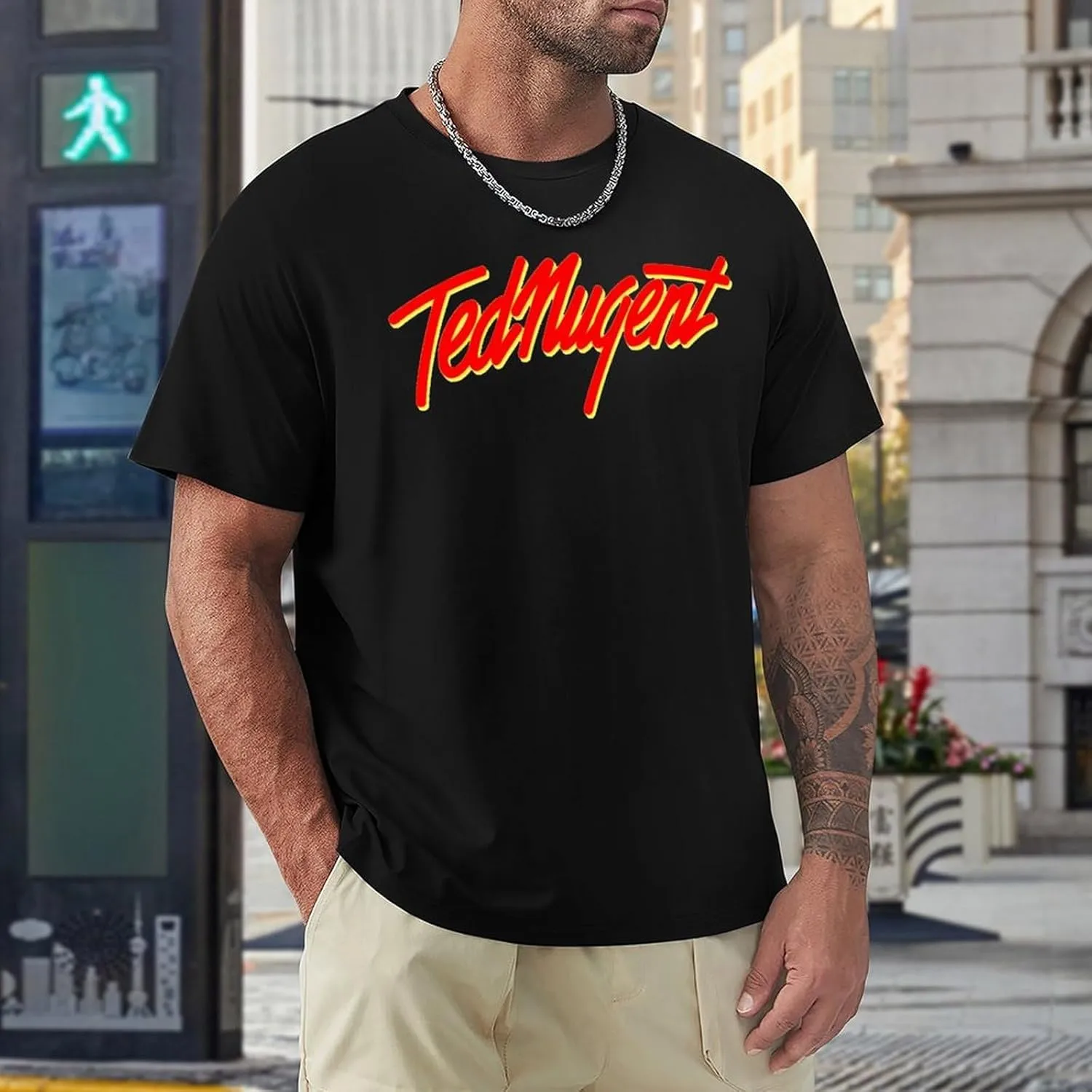 Men's Short Sleeve Crewneck T Shirts Funny Graphic Tees Shirts Top