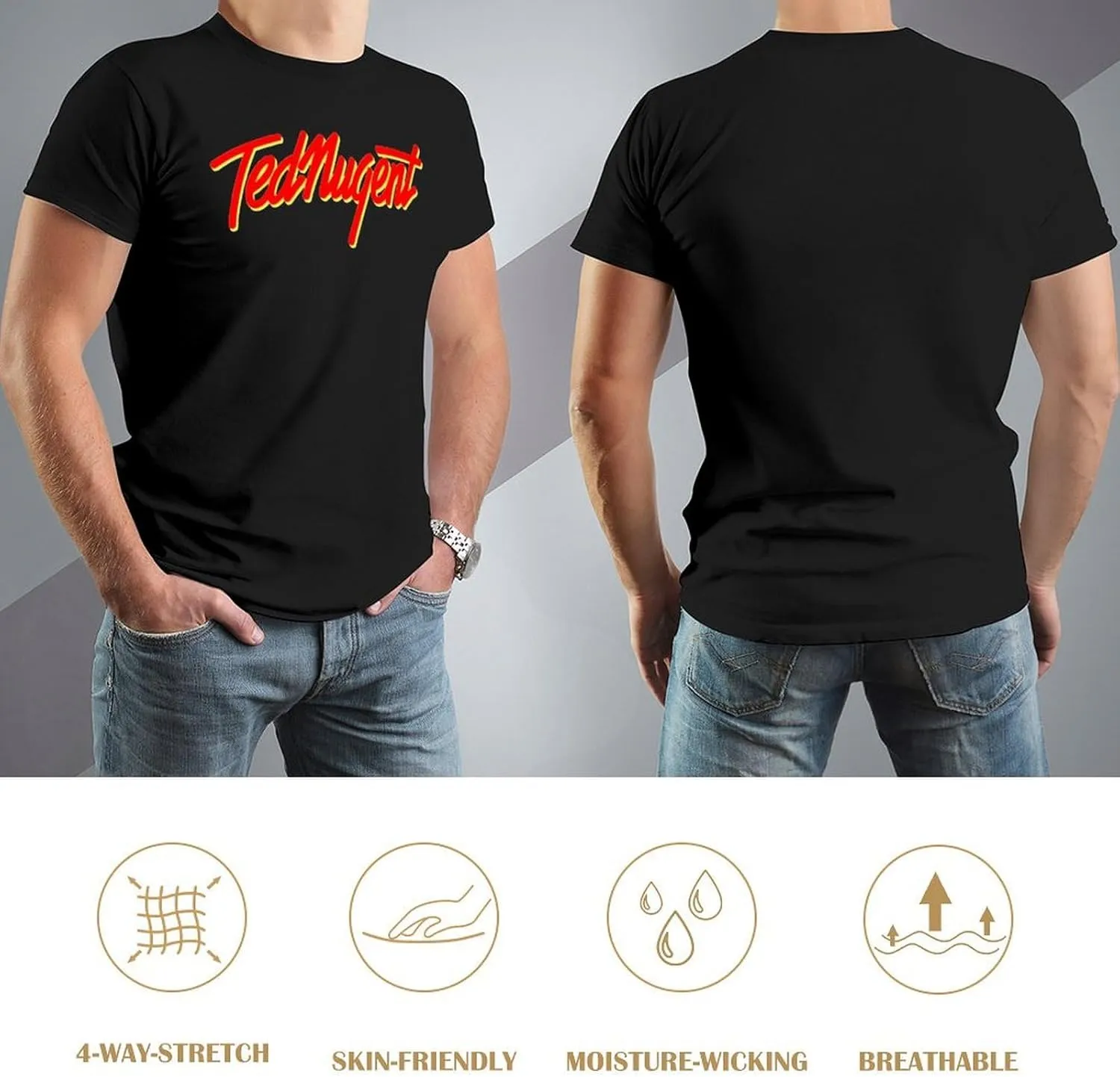 Men's Short Sleeve Crewneck T Shirts Funny Graphic Tees Shirts Top
