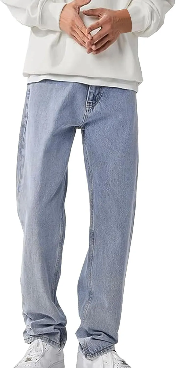 Men's Stretch Jeans Comfortable High Durable Cargo Jeans for Men Straight Fit Jeans for Men