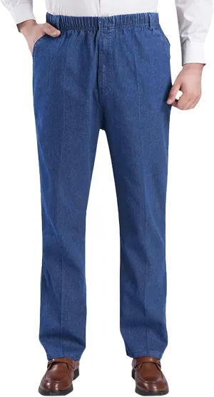 Mens Stretch Jeans Straight Fit Work Jeans Comfortable Stretch Denim Tactical Jeans Vintage Wash