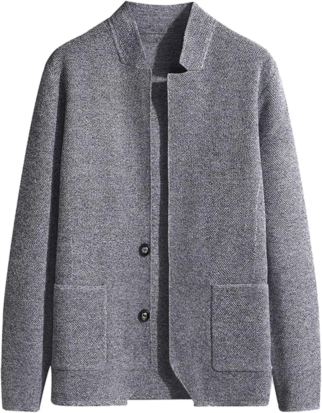 Mens Sweater Men Stripped Print Stand Collar Cardigan Button Down Long Lightweight Knit Sweater