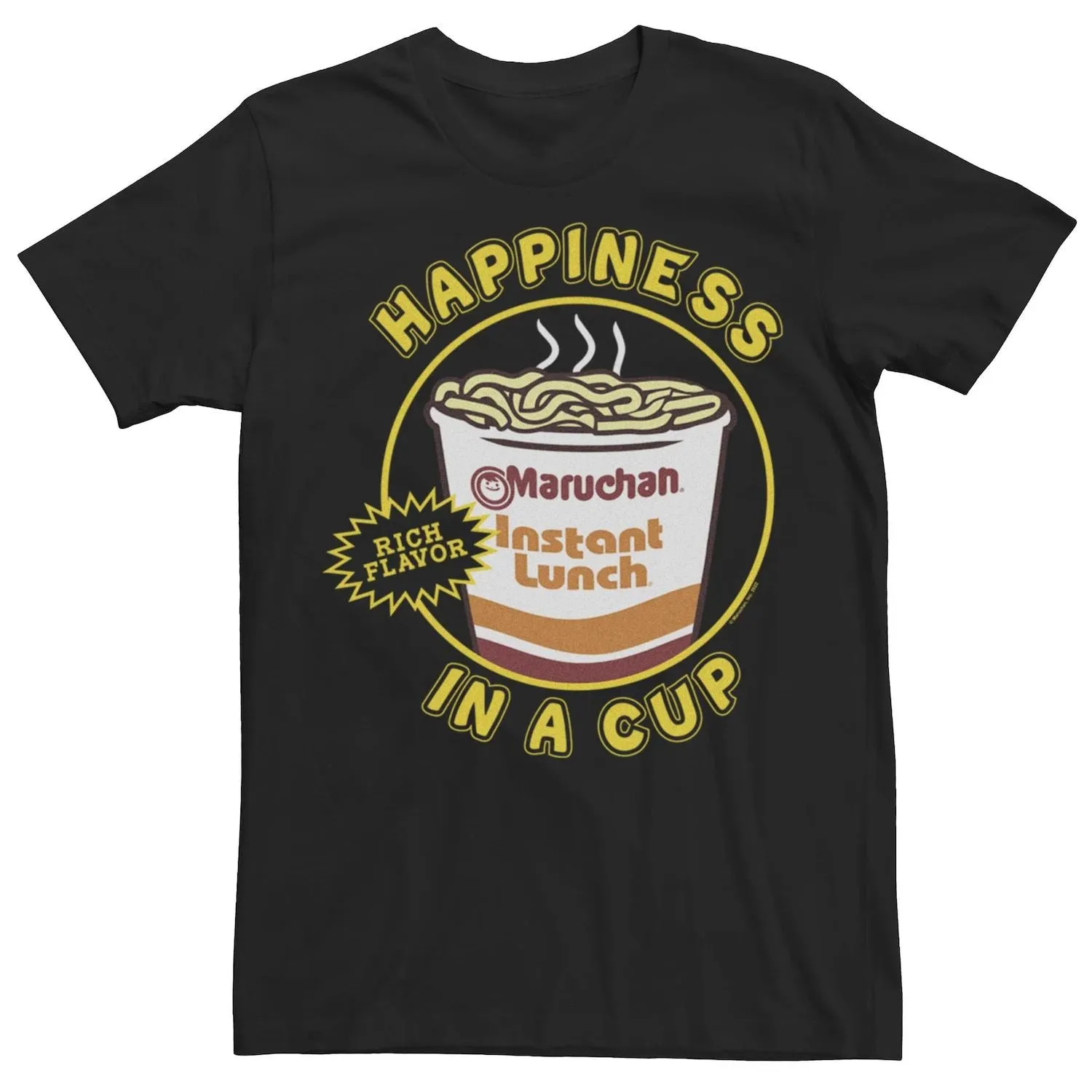 Men's T-shirt Maruchan Happiness In A Cup Licensed Character