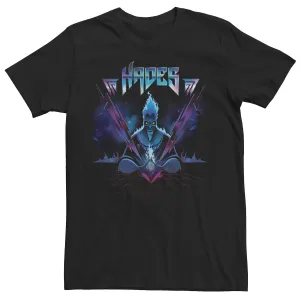 Men's T-shirt with a portrait in the style of rock and roll Villains Hades Disney Hades, black