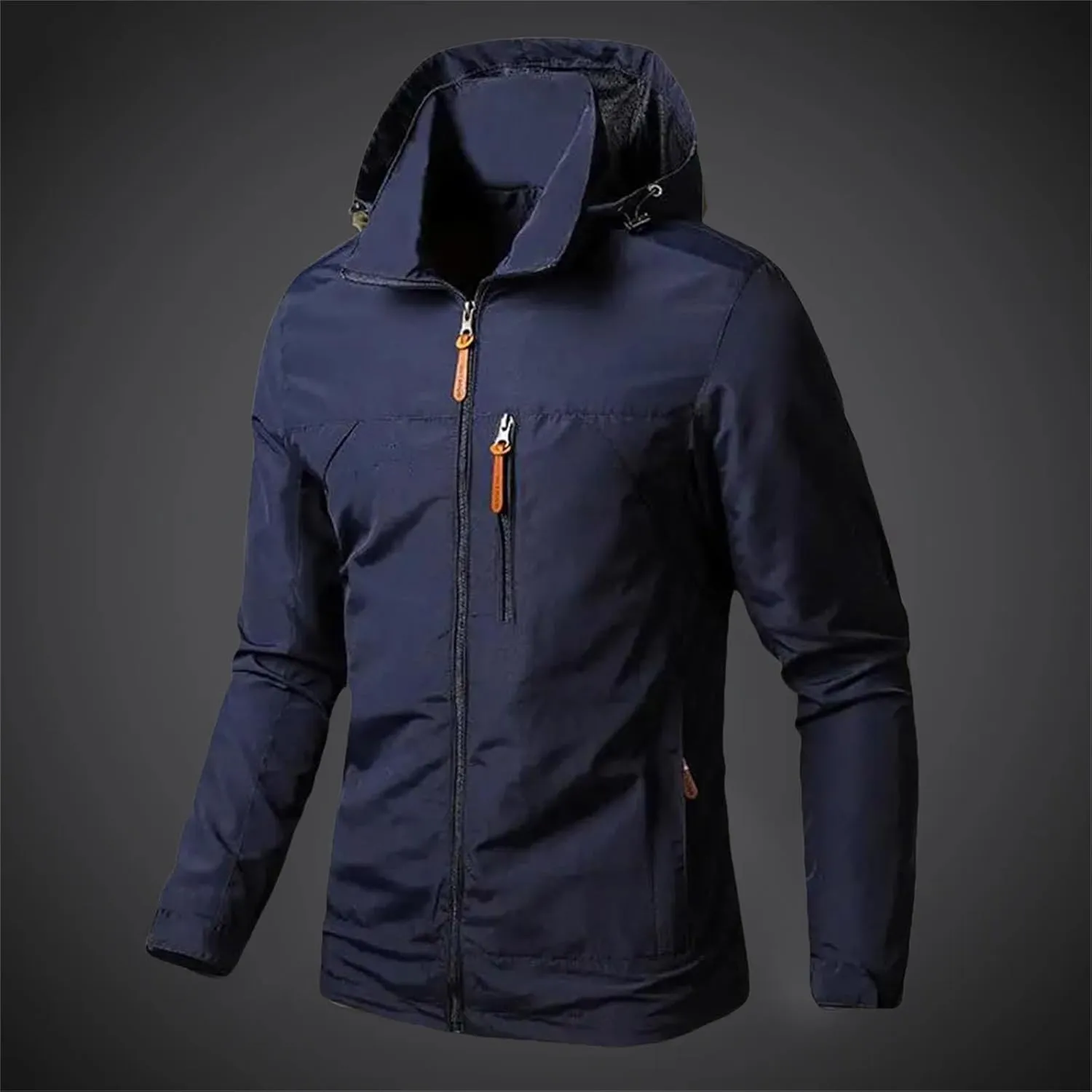 Men's Tactical Jacket Waterproof Lightweight Mountain Sport Jacket Casual Zip Up Hoodie Outdoor Windbreaker Outwear