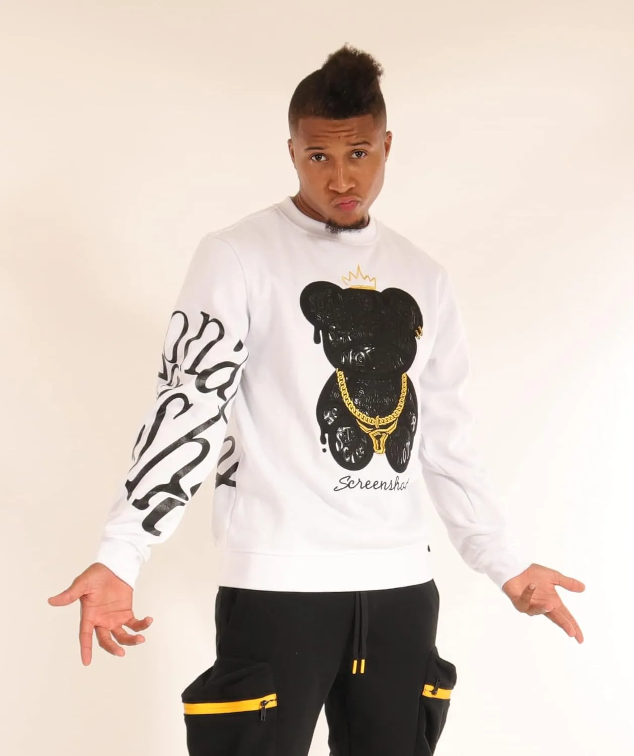 Men's Urban NYC Graffiti Hip Hop Fleece Pullover