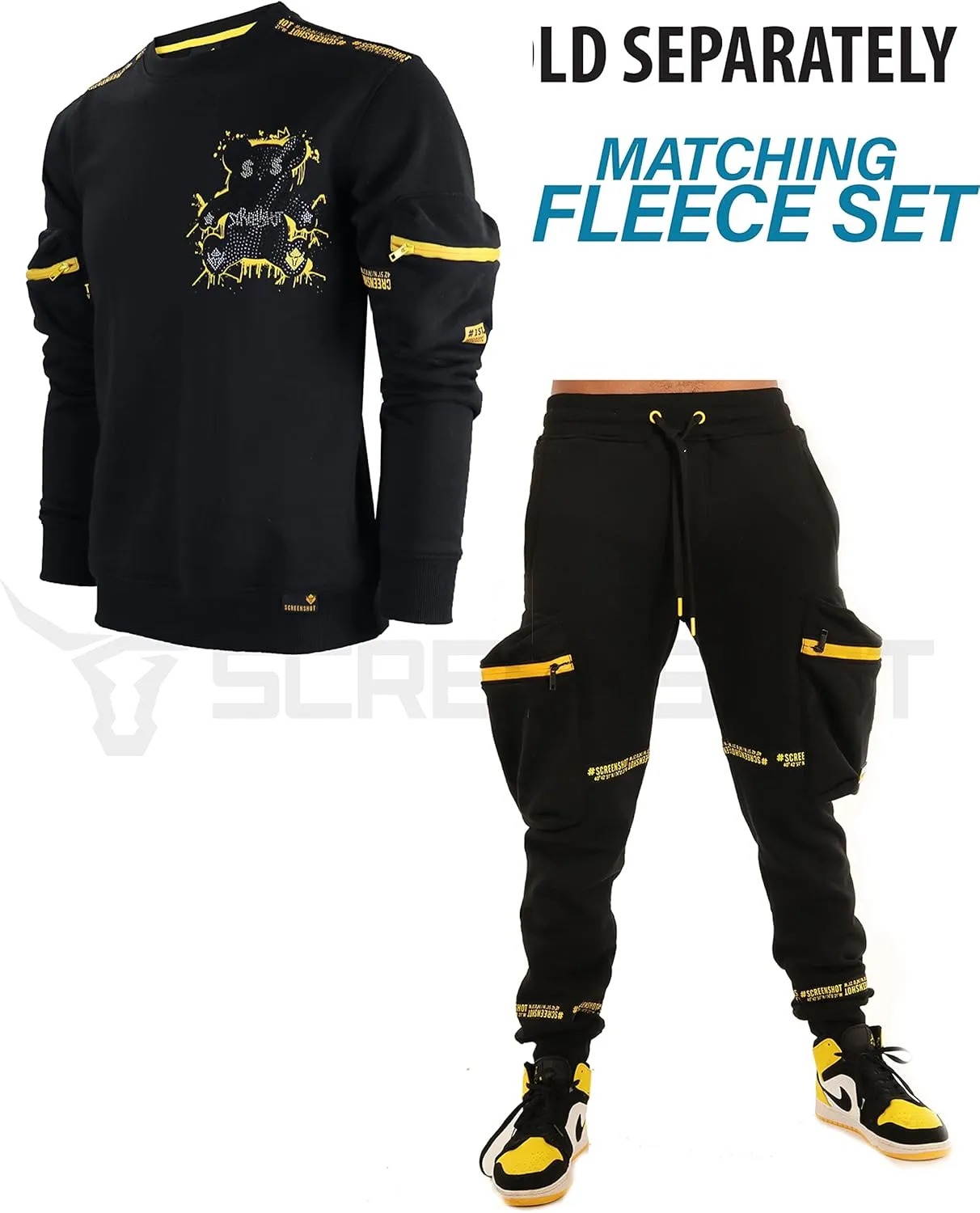 Men's Urban NYC Graffiti Hip Hop Fleece Pullover