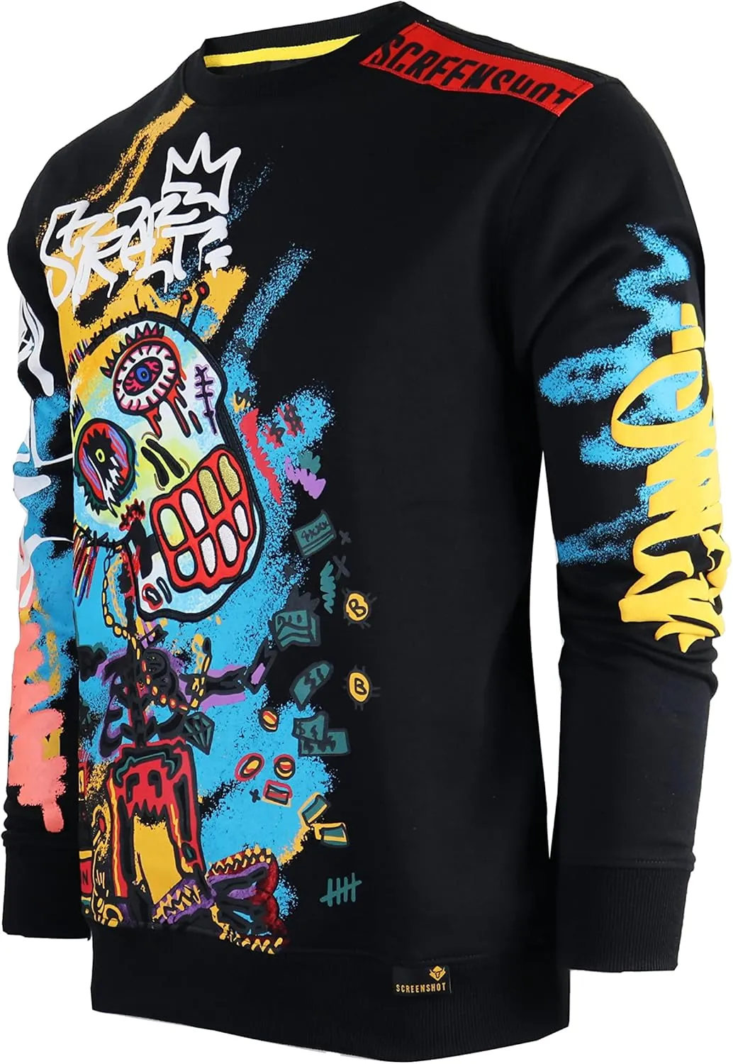 Men's Urban NYC Graffiti Hip Hop Fleece Pullover