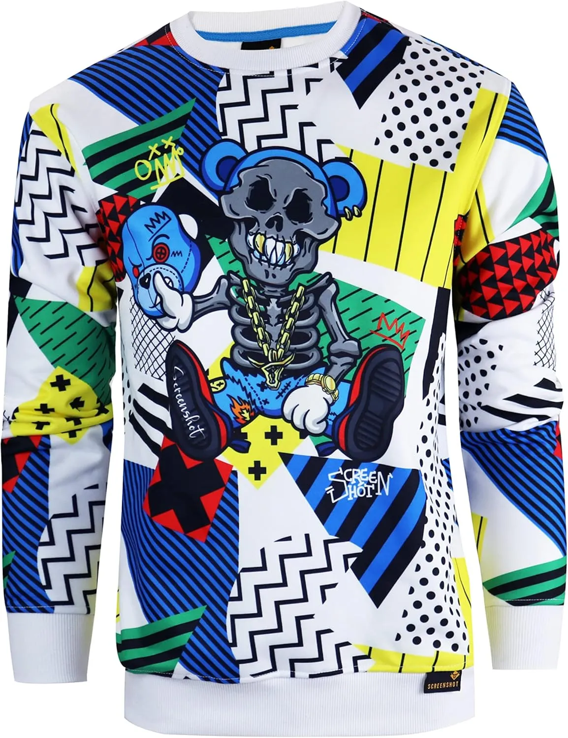 Men's Urban NYC Graffiti Hip Hop Fleece Pullover