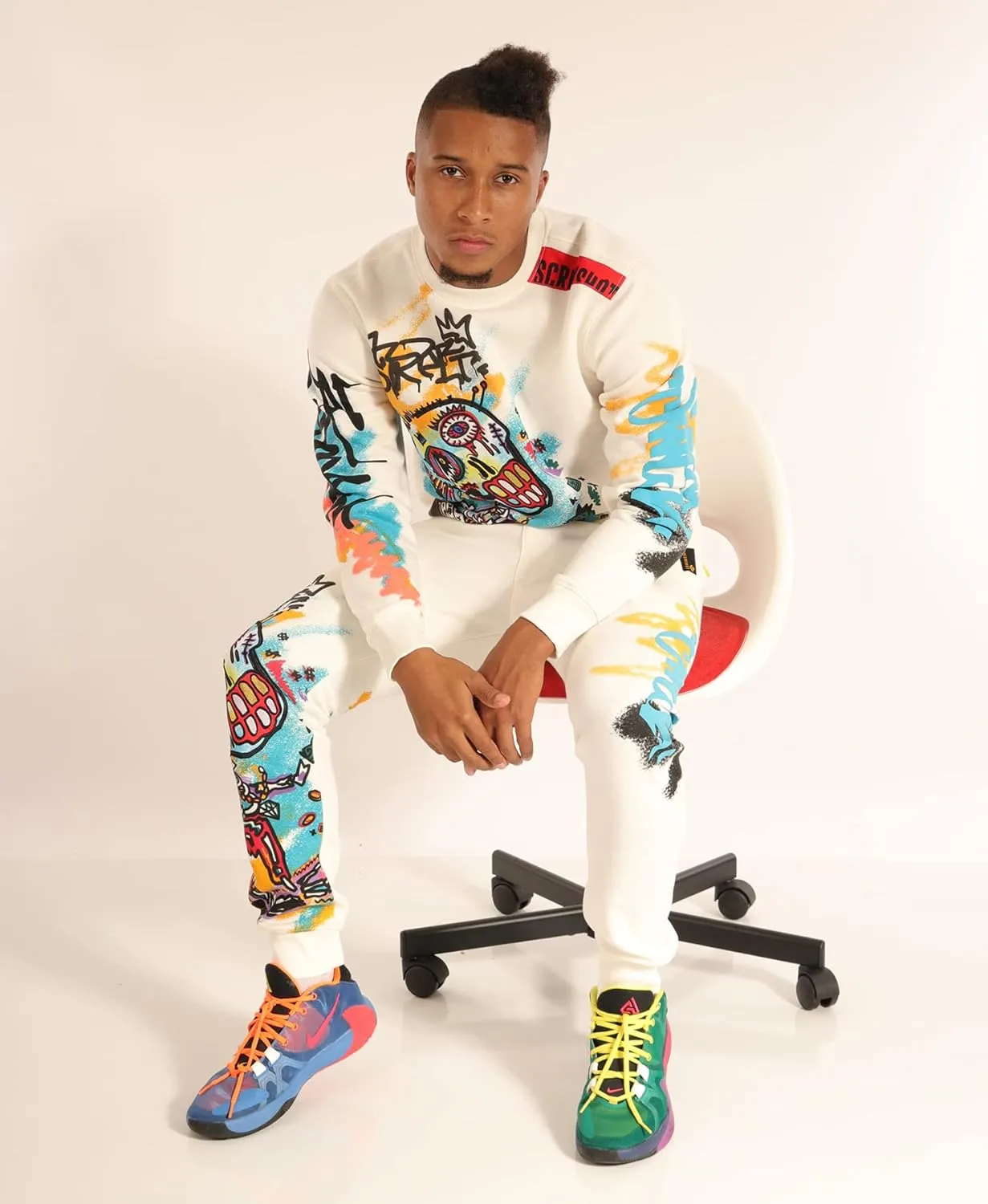 Men's Urban NYC Graffiti Hip Hop Fleece Pullover