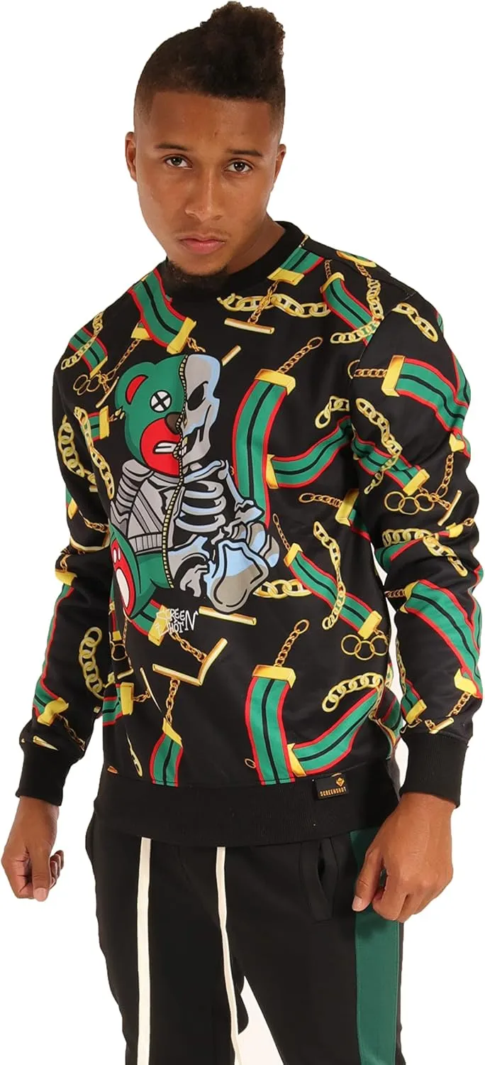 Men's Urban NYC Graffiti Hip Hop Fleece Pullover