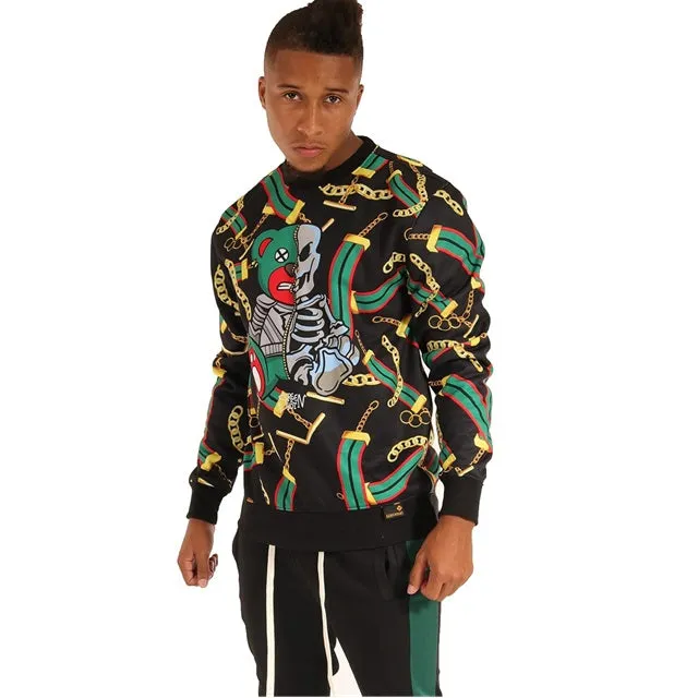 Men's Urban NYC Graffiti Hip Hop Fleece Pullover