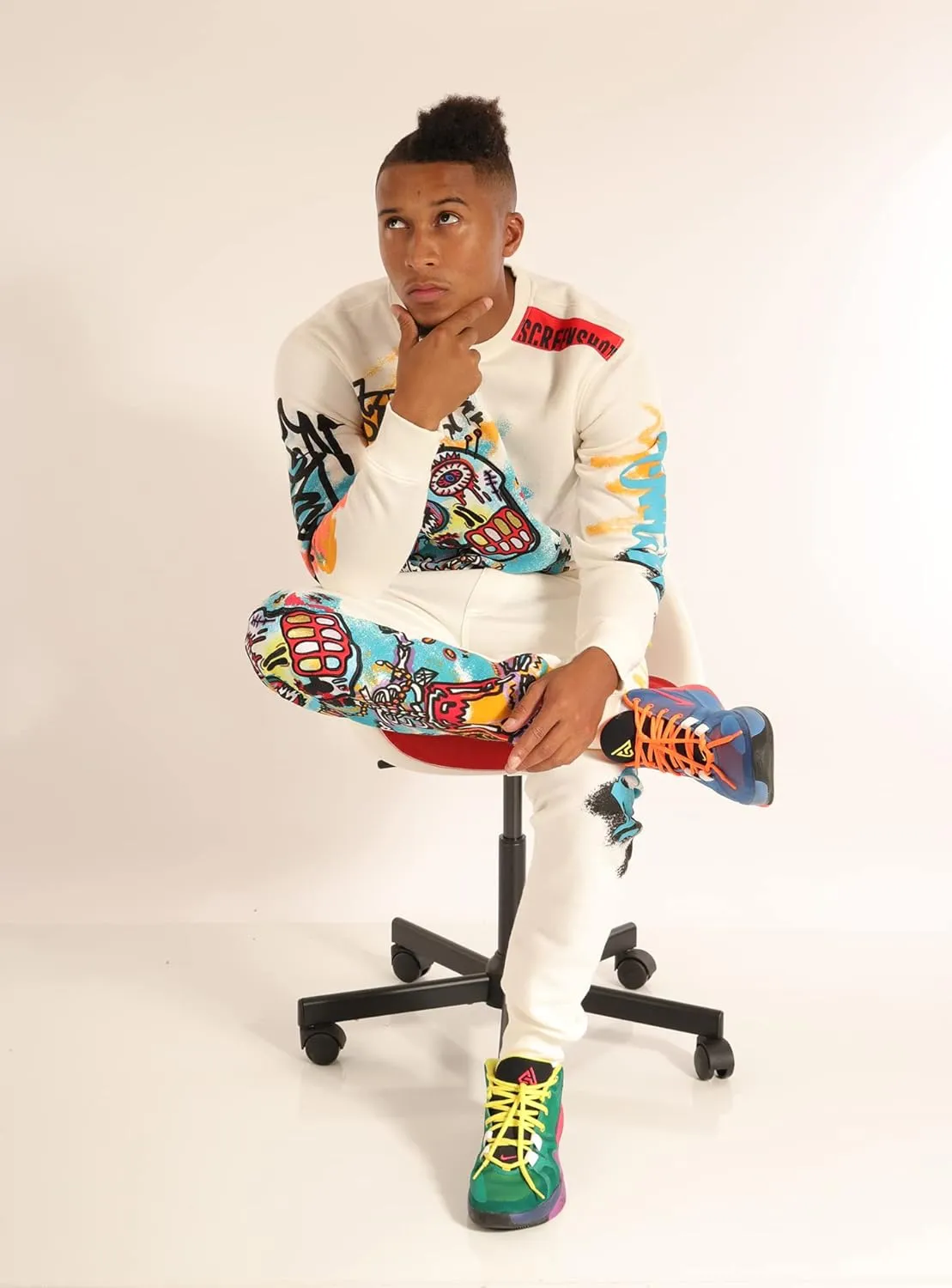 Men's Urban NYC Graffiti Hip Hop Fleece Pullover