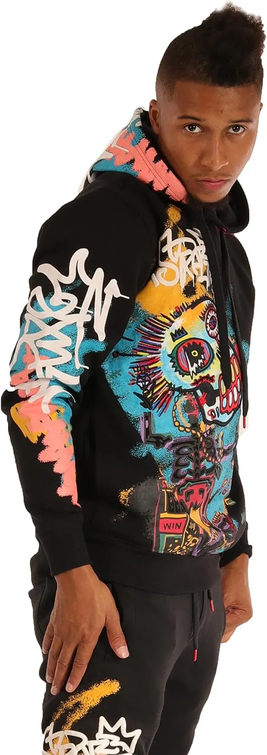 Men's Urban NYC Graffiti Hip Hop Fleece Pullover