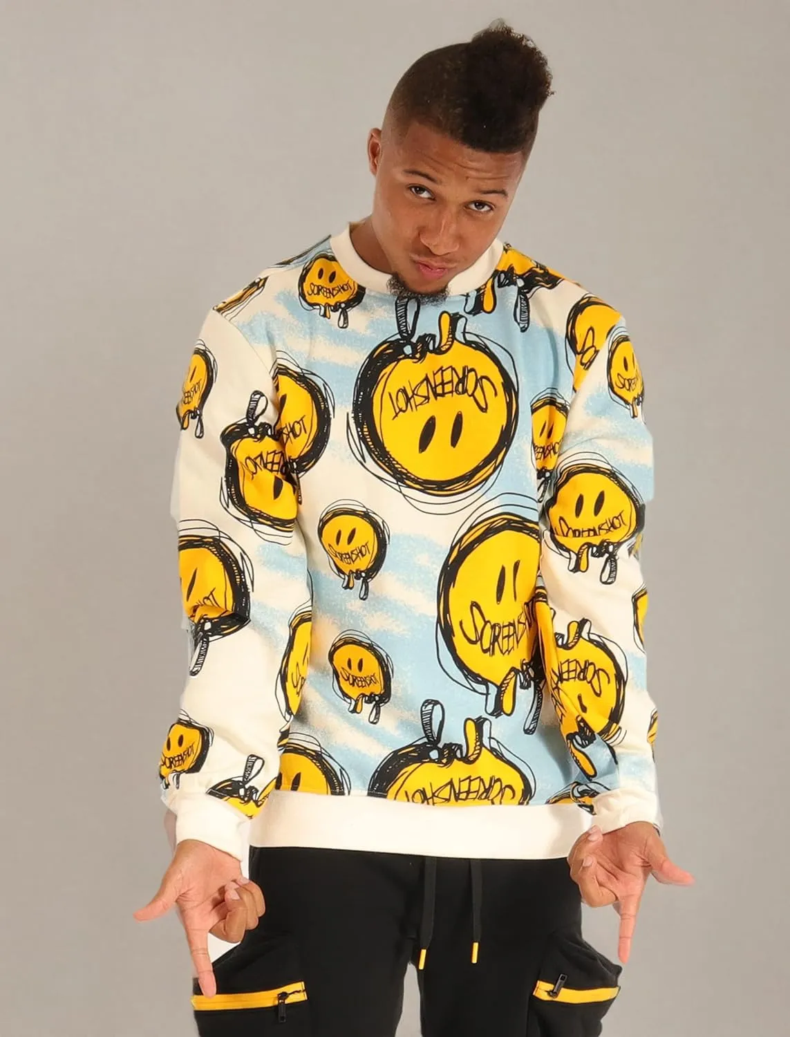 Men's Urban NYC Graffiti Hip Hop Fleece Pullover