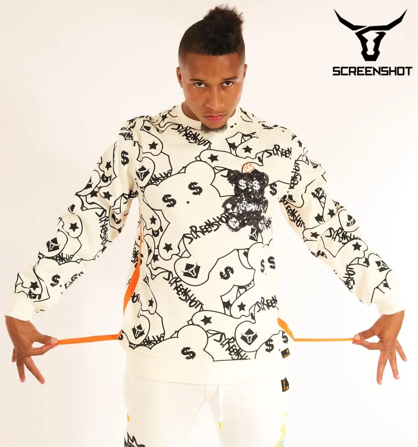 Men's Urban NYC Graffiti Hip Hop Fleece Pullover