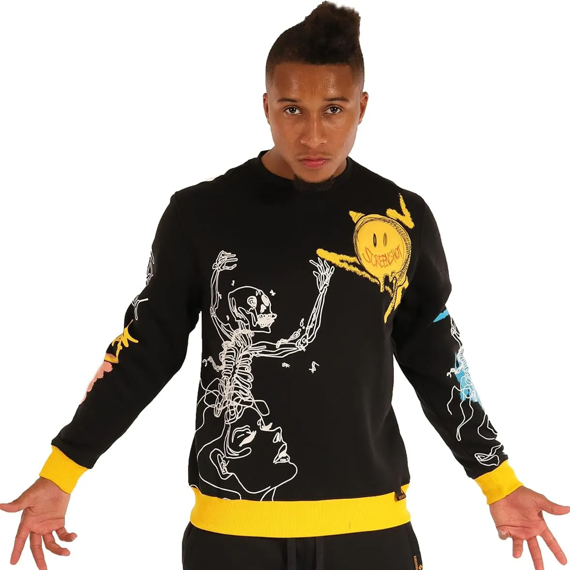 Men's Urban NYC Graffiti Hip Hop Fleece Pullover