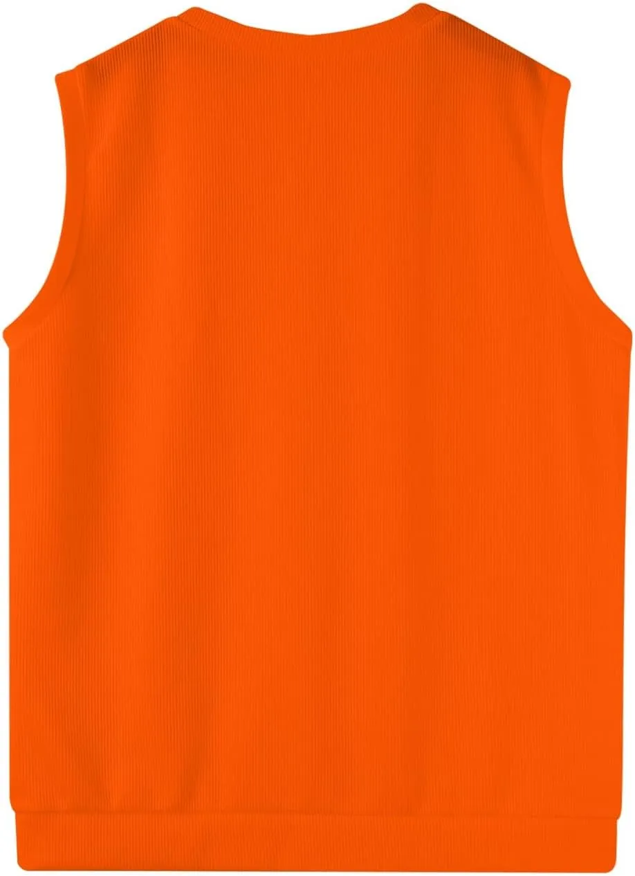 Men's Vest Relaxed Fit Solid Pullover V Neck Knitted Business Work Tops Sleeveless 2025 Lightweight Vest Sweater