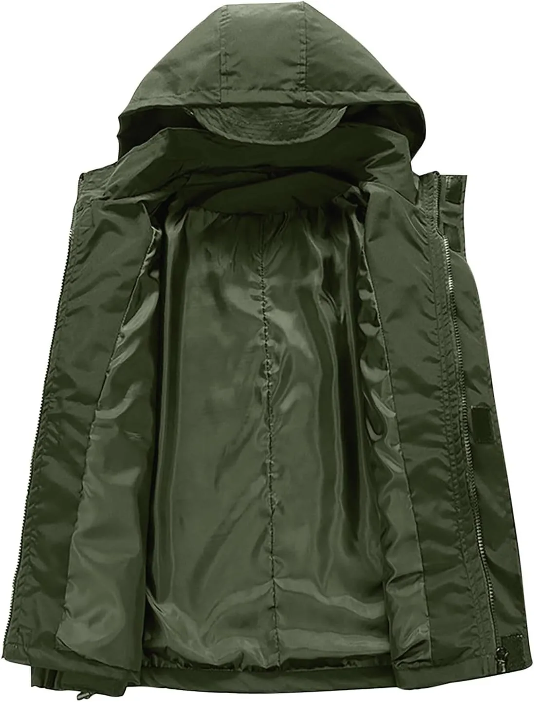 Mens Waterproof Rain Jacket Lightweight Breathable Hooded Shell Jacket Durable Windbreaker for Hiking Travel Outdoor