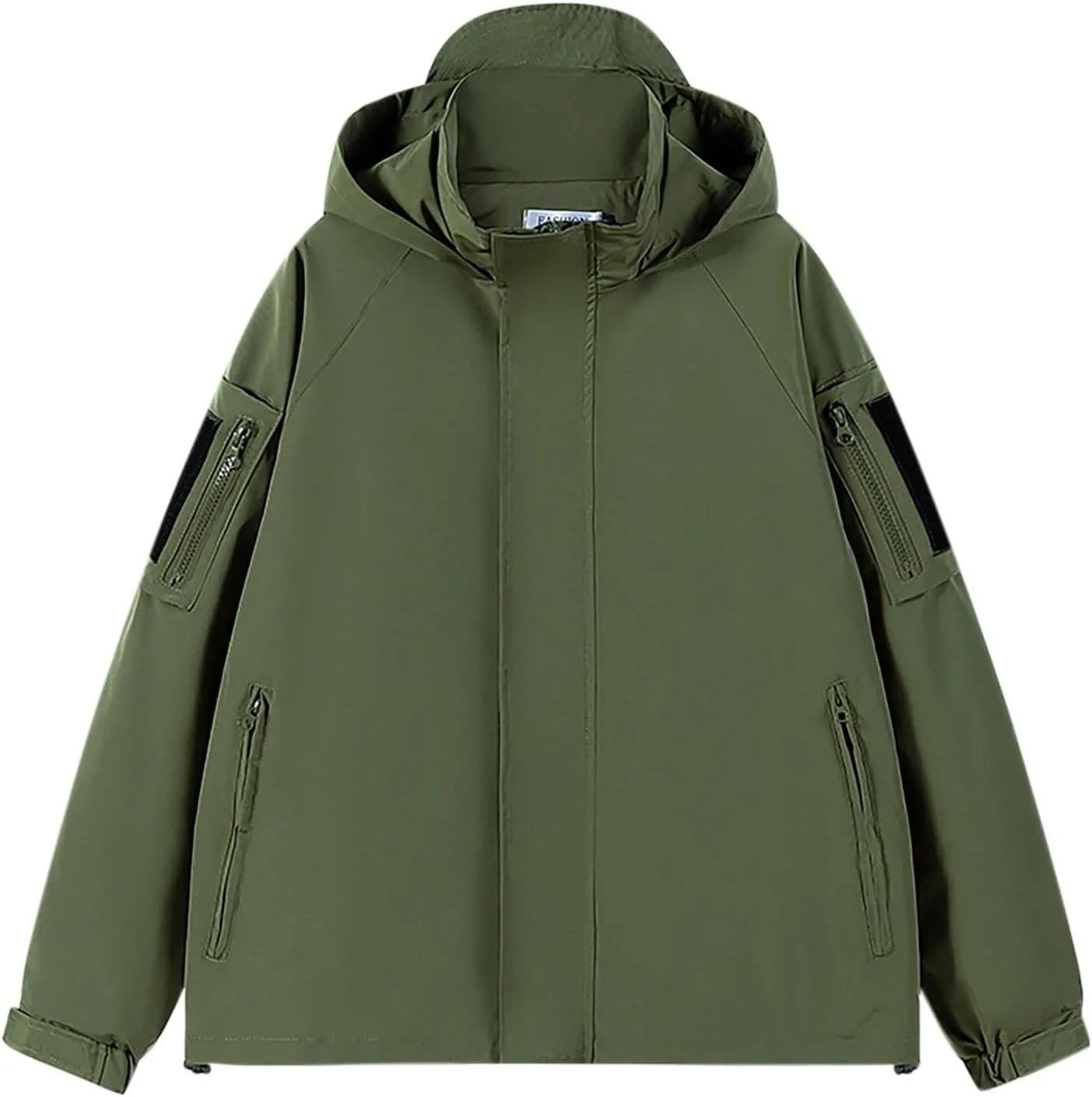 Mens Waterproof Rain Jacket Lightweight Breathable Hooded Shell Jacket Durable Windbreaker for Hiking Travel Outdoor