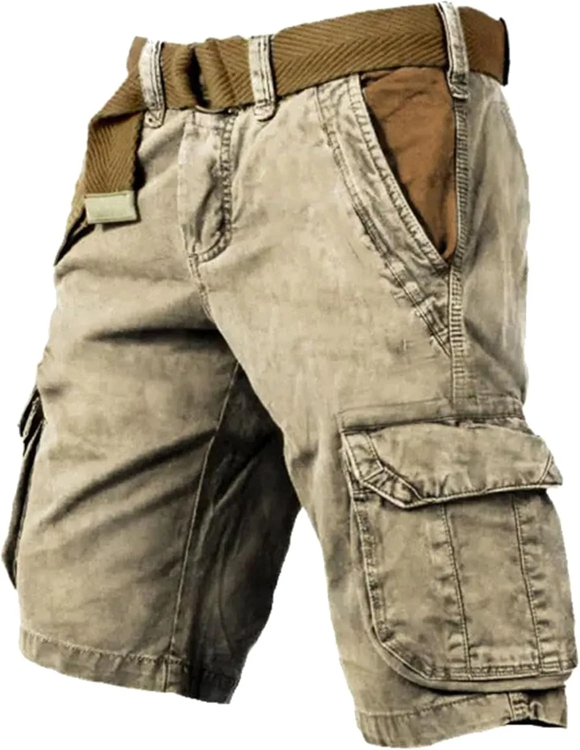 Men's Waterproof Tactical Shorts Outdoor Cargo Shorts, Lightweight Quick Dry Breathable Hiking Fishing Cargo Shorts Stretchy
