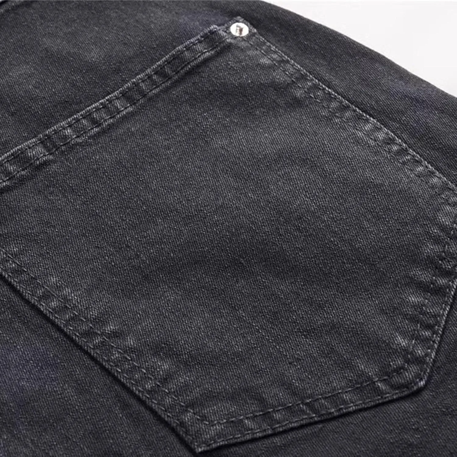 Men's Wide Leg Double-Front Jeans Fashion Casual Tapered Denim Jeans Relaxed Fit Washed Streetwear Jeans