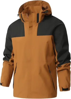 Mens Windproof Jacket Waterproof Lightweight Outdoor Hiking Travel Raincoat Military Tactical Windbreaker